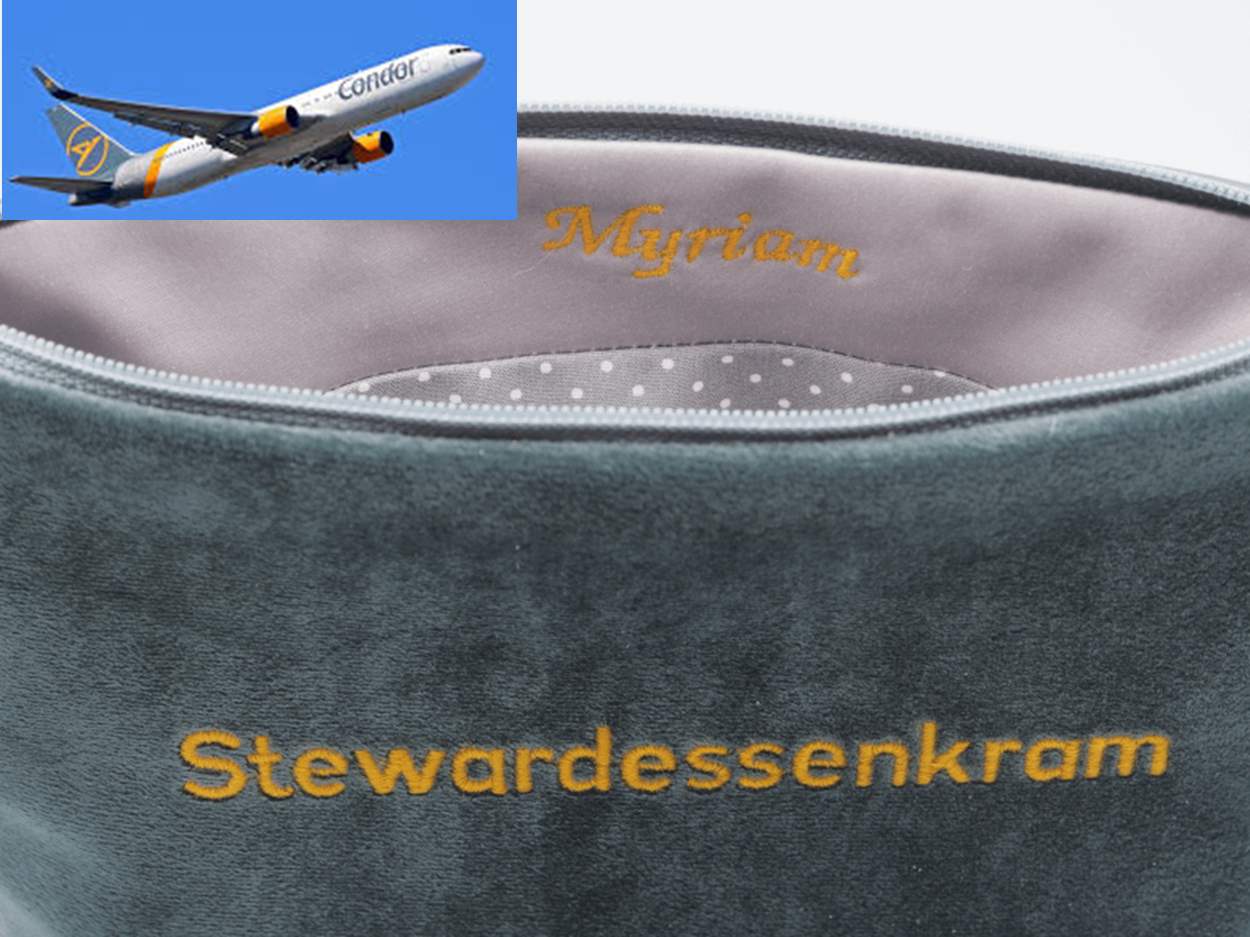 Samtsam Tasche Stewardessenkram mit Sternen Samtsam Tasche Stewardessenkram mit Kreisen